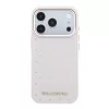 Karl Lagerfeld perforált PU arany pöttyös MagSafe tok iPhone 17 Pro Max készülékhez rózsaszín
