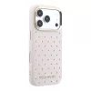 Karl Lagerfeld perforált PU arany pöttyös MagSafe tok iPhone 17 Pro Max készülékhez rózsaszín