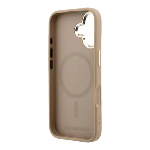 Karl Lagerfeld PU Perforated Gold Dots MagSafe tok iPhone 17 készülékhez bézs