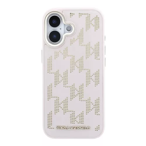 Karl Lagerfeld PU Perforated Monogram MagSafe tok iPhone 17 készülékhez rózsaszín