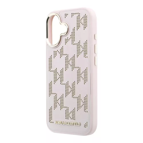 Karl Lagerfeld PU Perforated Monogram MagSafe tok iPhone 17 készülékhez rózsaszín