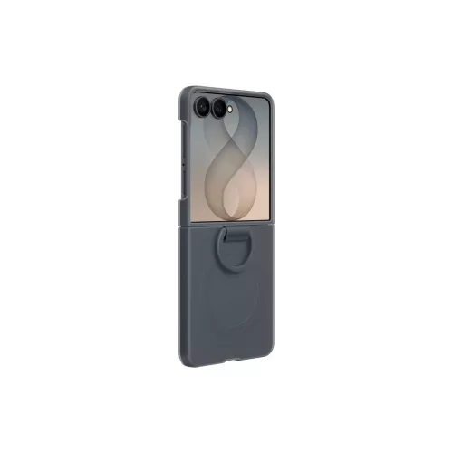 Samsung EF-EF776CBE szilikon mágneses tok gyűrűvel Galaxy Z Flip 8 készülékhez, grafit