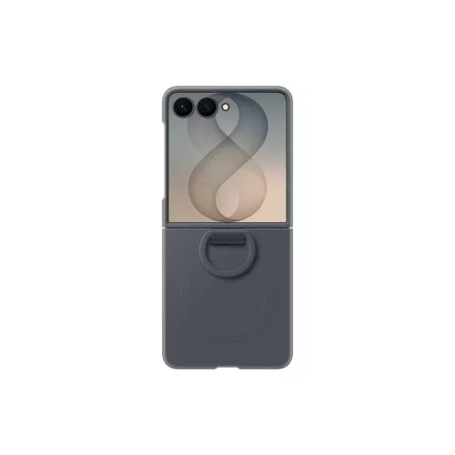 Samsung EF-EF776CBE szilikon mágneses tok gyűrűvel Galaxy Z Flip 8 készülékhez, grafit