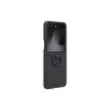 EF-PF741TBE Samsung Galaxy Z Flip 6/7 FE készülékhez szilikon tok gyűrűvel, fekete (sérült csomagolású)