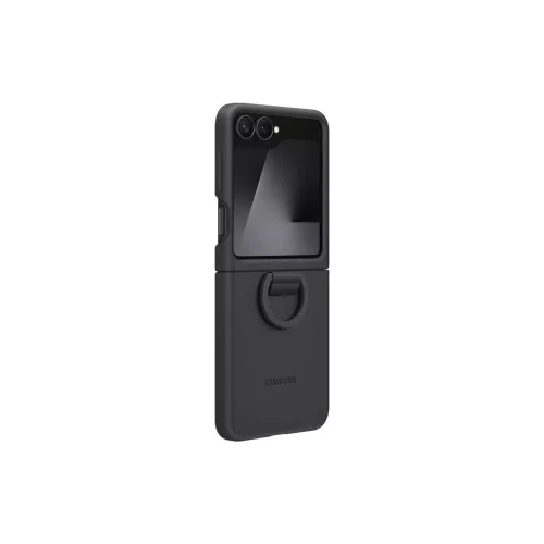 EF-PF741TBE Samsung Galaxy Z Flip 6/7 FE készülékhez szilikon tok gyűrűvel, fekete (sérült csomagolású)