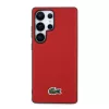 Lacoste Iconic Petit Pique Woven Logo MagSafe tok Samsung Galaxy S25 Ultra készülékhez piros