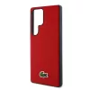Lacoste Iconic Petit Pique Woven Logo MagSafe tok Samsung Galaxy S25 Ultra készülékhez piros