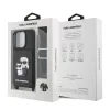 Karl Lagerfeld Saffiano keresztpántos Karl and Choupette tok iPhone 16 Pro Max készülékhez fekete