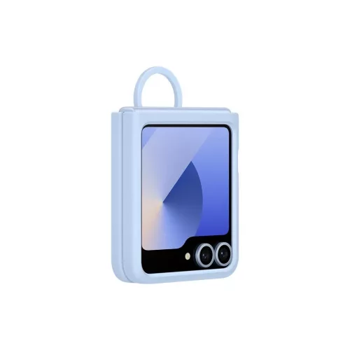 EF-PF741TLE Samsung szilikon tok gyűrűvel Galaxy Z Flip 6/7 FE készülékhez, kék (sérült csomagolású)