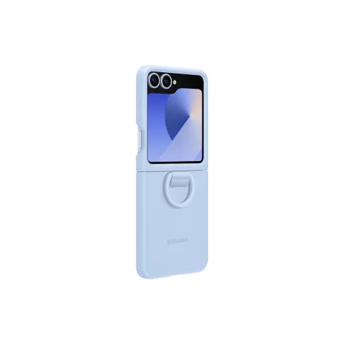 EF-PF741TLE Samsung szilikon tok gyűrűvel Galaxy Z Flip 6/7 FE készülékhez, kék (sérült csomagolású)
