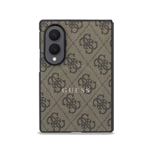 Guess PU-bőr 4G mágneses tok Samsung Galaxy Z Fold 8 készülékhez barna