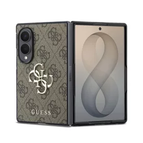   Guess PU 4G fém logós tok Samsung Galaxy Z Fold 8 készülékhez barna