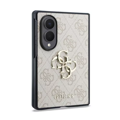 Guess PU 4G fém logós tok Samsung Galaxy Z Fold 8 készülékhez, rózsaszín