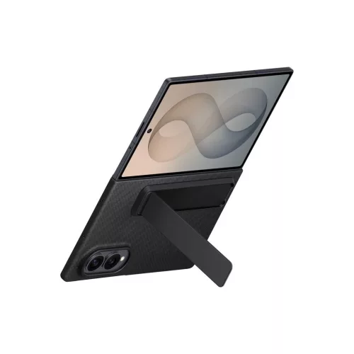 Samsung Galaxy Z Fold 8 készülékhez karbon állványos tok, fekete