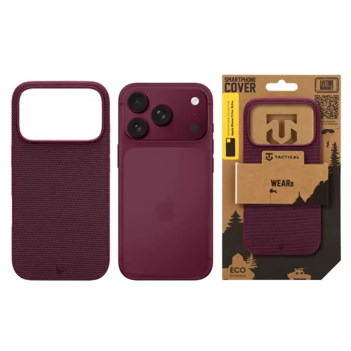 Tactical MagForce WEARe tok Apple iPhone 17 Pro/18 Pro készülékhez bordó