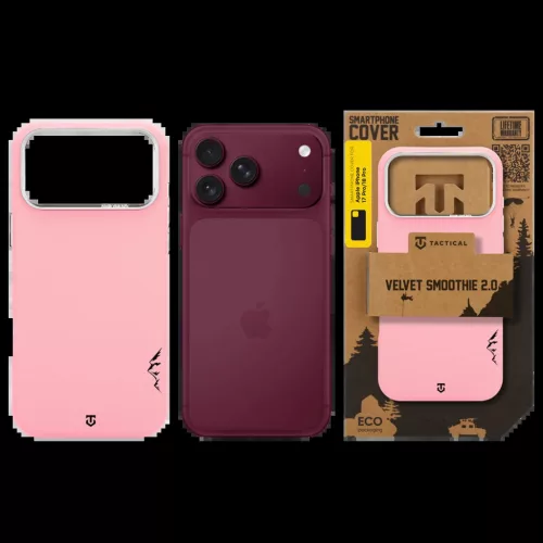 Tactical MagForce Velvet Smoothie 2.0 tok Apple iPhone 17 Pro/18 Pro készülékhez rózsaszín