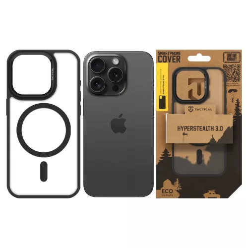 Tactical MagForce Hyperstealth 3.0 tok Apple iPhone 15 Pro készülékhez aszfalt