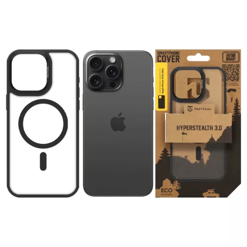 Tactical MagForce Hyperstealth 3.0 tok Apple iPhone 15 Pro Max készülékhez aszfalt