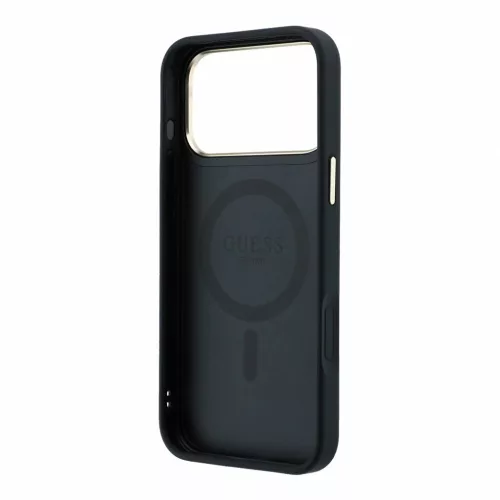 Guess PU 4G Ring Stand MagSafe tok iPhone 18 Pro Max készülékhez fekete