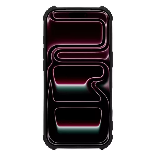 Tactical Quantum Stealth tok Apple iPhone 17 Pro/18 Pro készülékhez, átlátszó/fekete