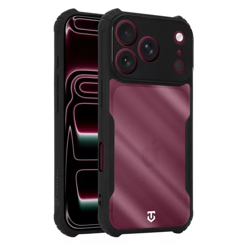 Tactical Quantum Stealth tok Apple iPhone 17 Pro/18 Pro készülékhez, átlátszó/fekete