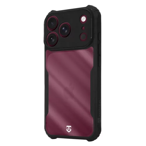 Tactical Quantum Stealth tok Apple iPhone 17 Pro/18 Pro készülékhez, átlátszó/fekete