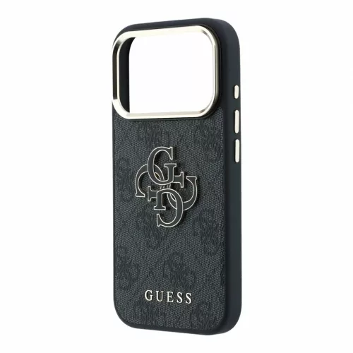 Guess PU 4G Resin Metal Logo tok iPhone 18 Pro Max készülékhez fekete