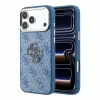 Guess PU 4G Resin Metal Logo tok iPhone 18 Pro készülékhez kék