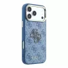 Guess PU 4G Resin Metal Logo tok iPhone 18 Pro készülékhez kék