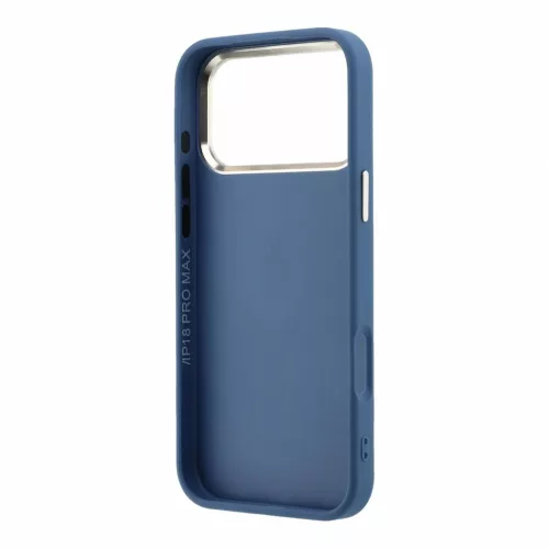 Guess PU 4G Resin Metal Logo tok iPhone 18 Pro Max készülékhez kék