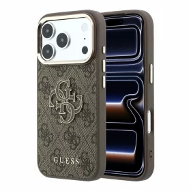   Guess PU 4G Resin Metal Logo tok iPhone 18 Pro készülékhez barna