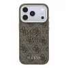 Guess PU 4G Resin Metal Logo tok iPhone 18 Pro Max készülékhez barna