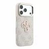 Guess PU 4G Resin Metal Logo tok iPhone 18 Pro készülékhez rózsaszín
