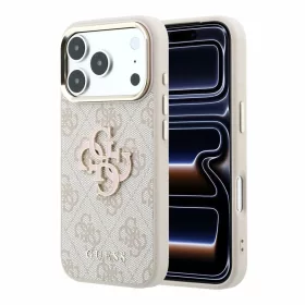   Guess PU 4G Resin Metal Logo tok iPhone 18 Pro Max készülékhez, rózsaszín