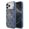 Guess műbőr 4G fémlogós aranykeretes tok iPhone 18 Pro Max készülékhez kék