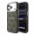Guess PU bőr 4G aranykeretes domborított MagSafe tok iPhone 18 Pro Max készülékhez barna