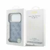 Guess PU-bőr 4G dombornyomott aranykeretes MagSafe tok iPhone 18 Pro készülékhez kék