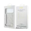 Guess PU bőr 4G aranykeretes dombornyomott MagSafe tok iPhone 18 Pro készülékhez rózsaszín