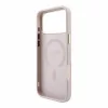 Guess PU bőr 4G dombornyomott arany keretes MagSafe tok iPhone 18 Pro Max készülékhez rózsaszín