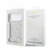 Guess PU bőr 4G dombornyomott arany keretes MagSafe tok iPhone 18 Pro Max készülékhez rózsaszín