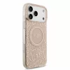 Guess IML Flowers Allover Strap MagSafe tok iPhone 18 Pro Max készülékhez rózsaszín