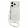 Guess IML Flowers Allover Strap MagSafe tok iPhone 18 Pro készülékhez fehér