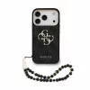 Guess PU 4G Metal Logo Strap tok iPhone 18 Pro készülékhez fekete