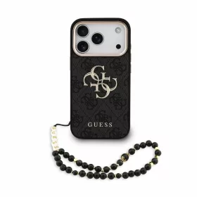   Guess PU 4G Metal Logo Strap tok iPhone 18 Pro készülékhez fekete