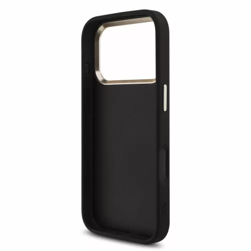 Guess PU 4G Metal Logo Strap tok iPhone 18 Pro készülékhez fekete