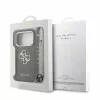 Guess PU 4G Metal Logo Strap tok iPhone 18 Pro készülékhez fekete
