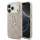 Guess PU bőr 4G fém logóval arany keretes tok iPhone 18 Pro készülékhez rózsaszín