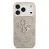 Guess PU bőr 4G fém logóval arany keretes tok iPhone 18 Pro készülékhez rózsaszín