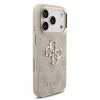 Guess PU bőr 4G fém logóval arany keretes tok iPhone 18 Pro készülékhez rózsaszín