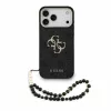 Guess PU 4G Metal Logo Strap tok iPhone 18 Pro Max készülékhez fekete